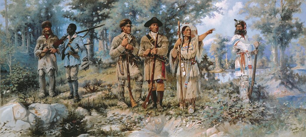Lewis and Clark at Three Forks