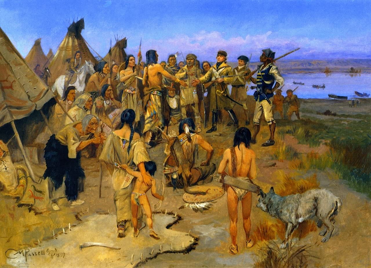 Captain William Clark Meeting Indians of the Northwest