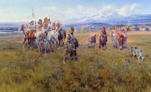 Captain Lewis Meeting the Shoshones