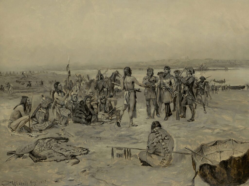 Lewis and Clark Meeting the Mandan Indians